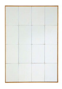 MID CENTURY SCANDINAVIAN TEAK SEGMENTED WALL MIRROR