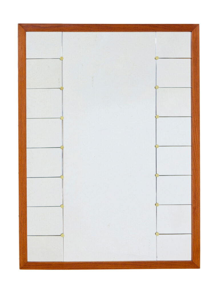 Swedish Oak Framed Mirror by Glas and Tra