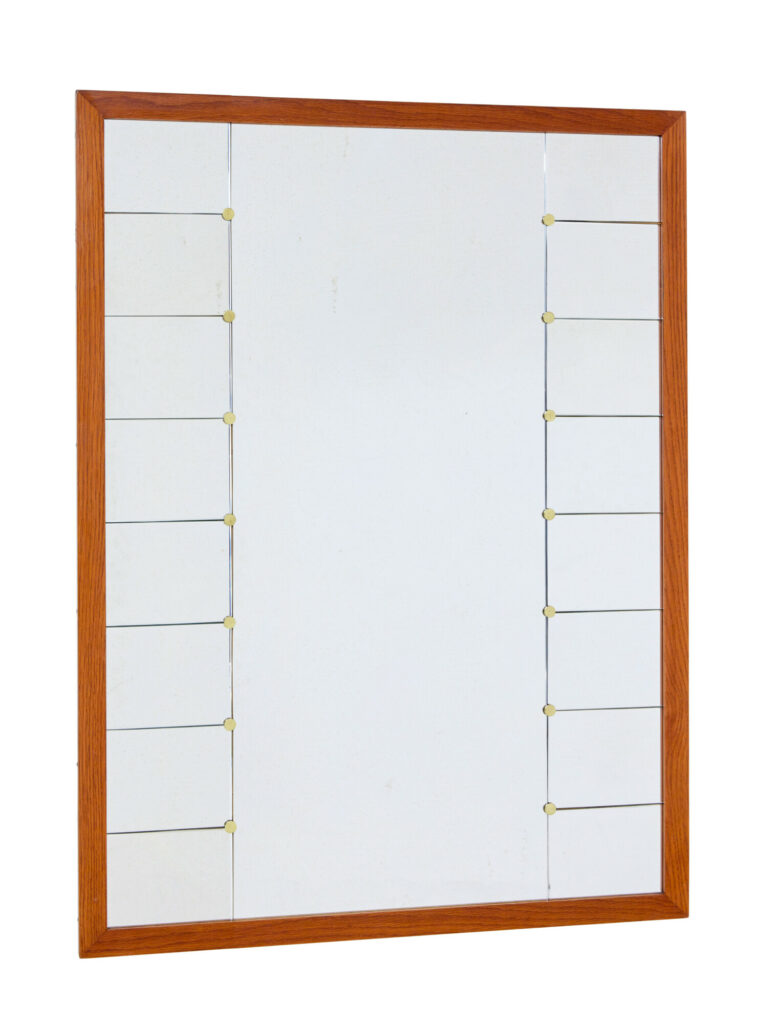 Swedish Oak Framed Mirror by Glas and Tra — image 6