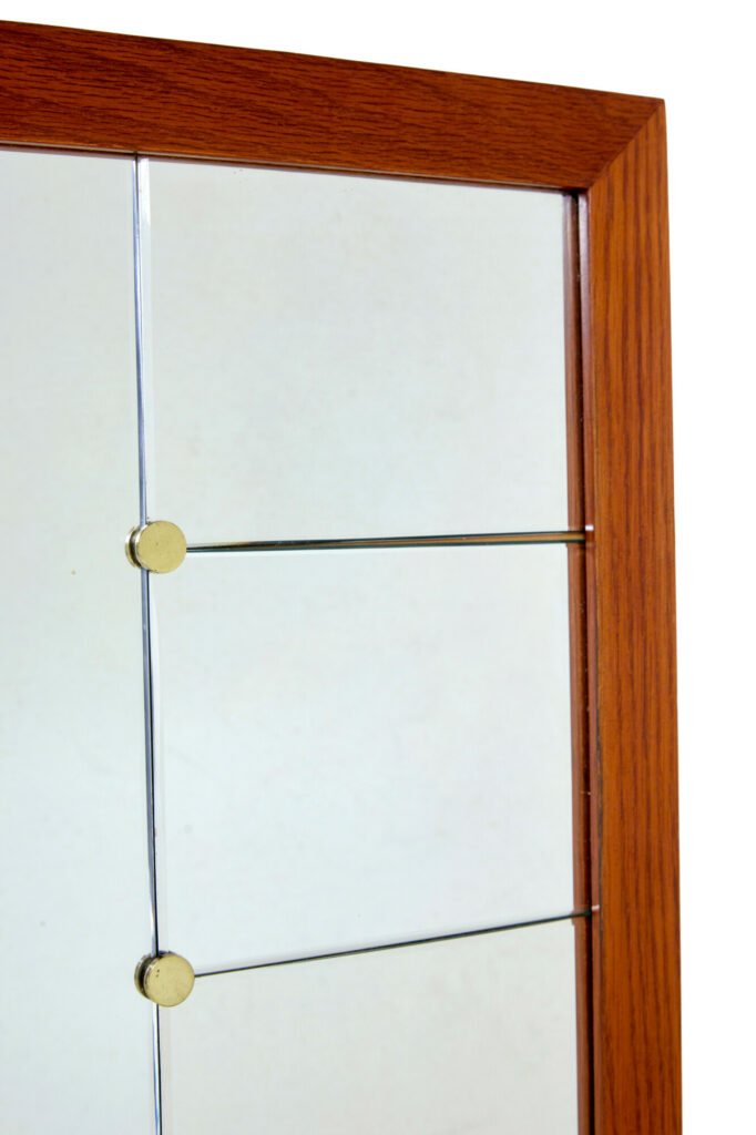 Swedish Oak Framed Mirror by Glas and Tra — image 4