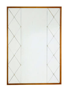 Mid Century Scandinavian Beech Harlequin Wall Mirror — thumbnail 1