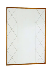 Mid Century Scandinavian Beech Harlequin Wall Mirror — thumbnail 4