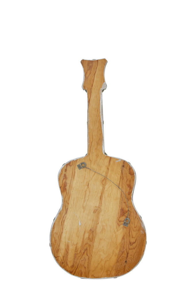 Swedish Mid Century Wall Mirror of A Life Size Guitar — image 4