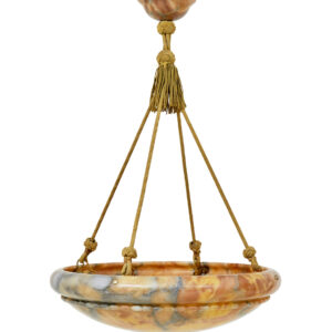 SCANDINAVIAN LARGE ART DECO ALABASTER PENDANT LIGHT