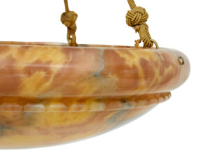 Scandinavian Large Art Deco Alabaster Pendant Light — thumbnail 7