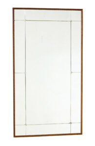 Mid Century Scandinavian Segmented Oak Frame Mirror — thumbnail 4