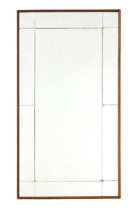 Mid Century Scandinavian Segmented Oak Frame Mirror — thumbnail 1