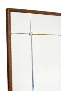 Mid Century Scandinavian Segmented Oak Frame Mirror — thumbnail 2