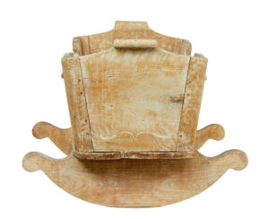 Swedish Mid 19th Century Carved Pine Rocking Cradle — thumbnail 8