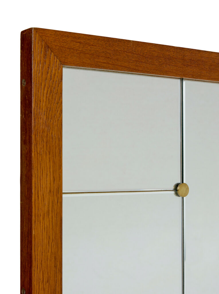 Large Oak Framed Scandinavian Mirror by G&Amp;T — image 2