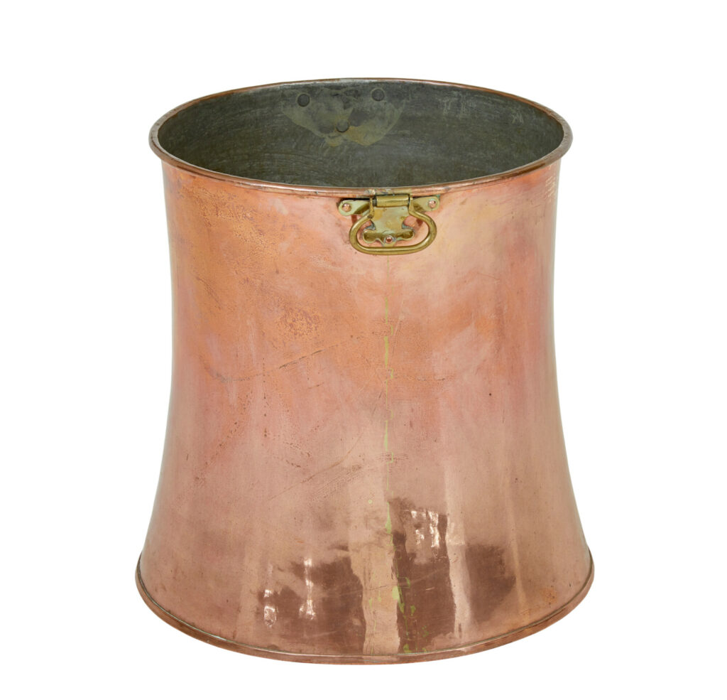 19th Century Copper and Brass Shaped Bucket — image 2