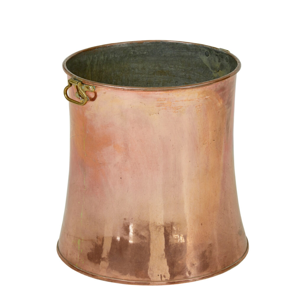 19th Century Copper and Brass Shaped Bucket