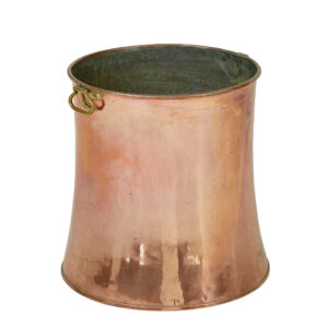 19TH CENTURY COPPER AND BRASS SHAPED BUCKET