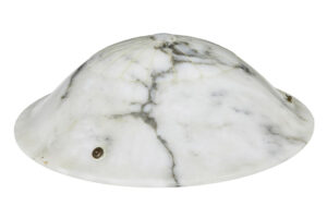 1930's Art Deco Carved Alabaster Ceiling Light — thumbnail 6
