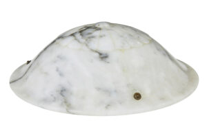 1930's Art Deco Carved Alabaster Ceiling Light — thumbnail 5