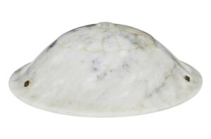 1930's Art Deco Carved Alabaster Ceiling Light — thumbnail 4