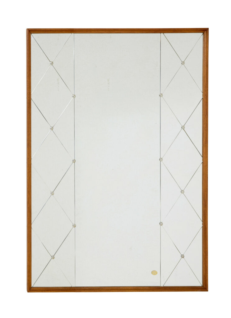 MID CENTURY SWEDISH HARLEQUIN WALL MIRROR BY KRISTALL ASARUM