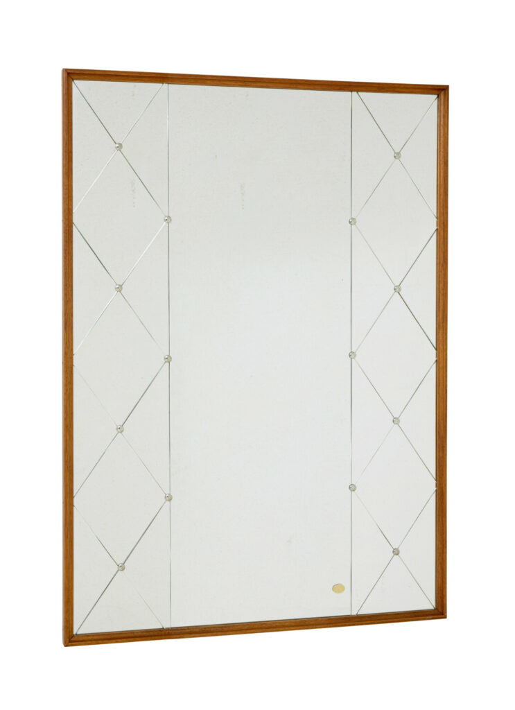Mid Century Swedish Harlequin Wall Mirror by Kristall Asarum — image 4