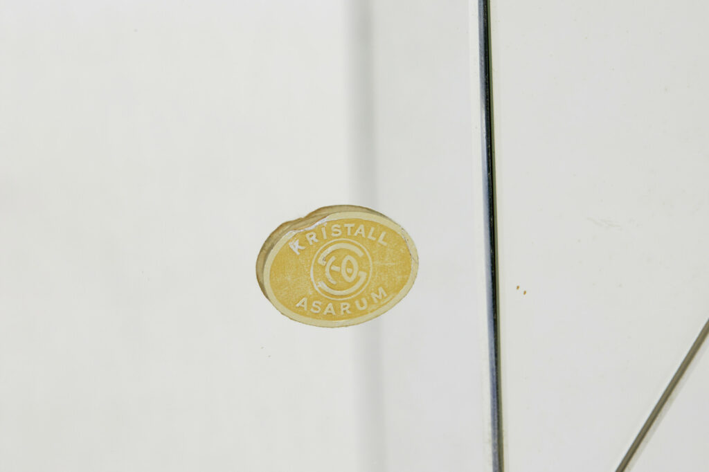 Mid Century Swedish Harlequin Wall Mirror by Kristall Asarum — image 3