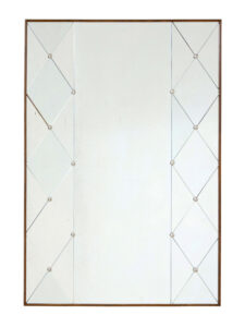 MID CENTURY SCANDINAVIAN SEGMENTED HARLEQUIN MIRROR