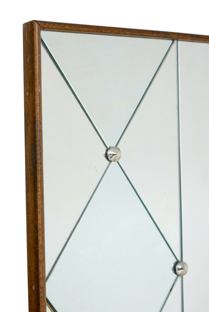 Mid Century Scandinavian Segmented Harlequin Mirror — image 4