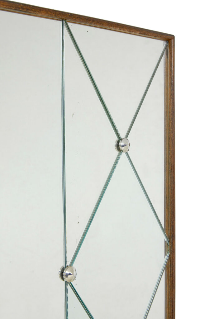 Mid Century Scandinavian Segmented Harlequin Mirror — image 3