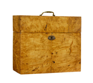 SWEDISH 19TH CENTURY BURR BIRCH TABLE BOX