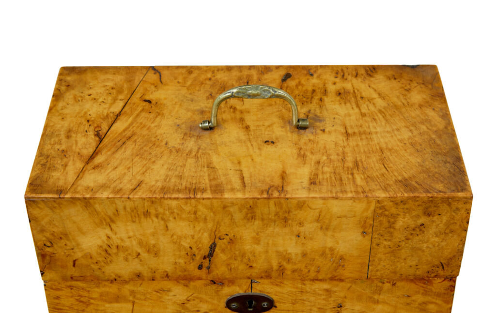 Swedish 19th Century Burr Birch Table Box — image 7