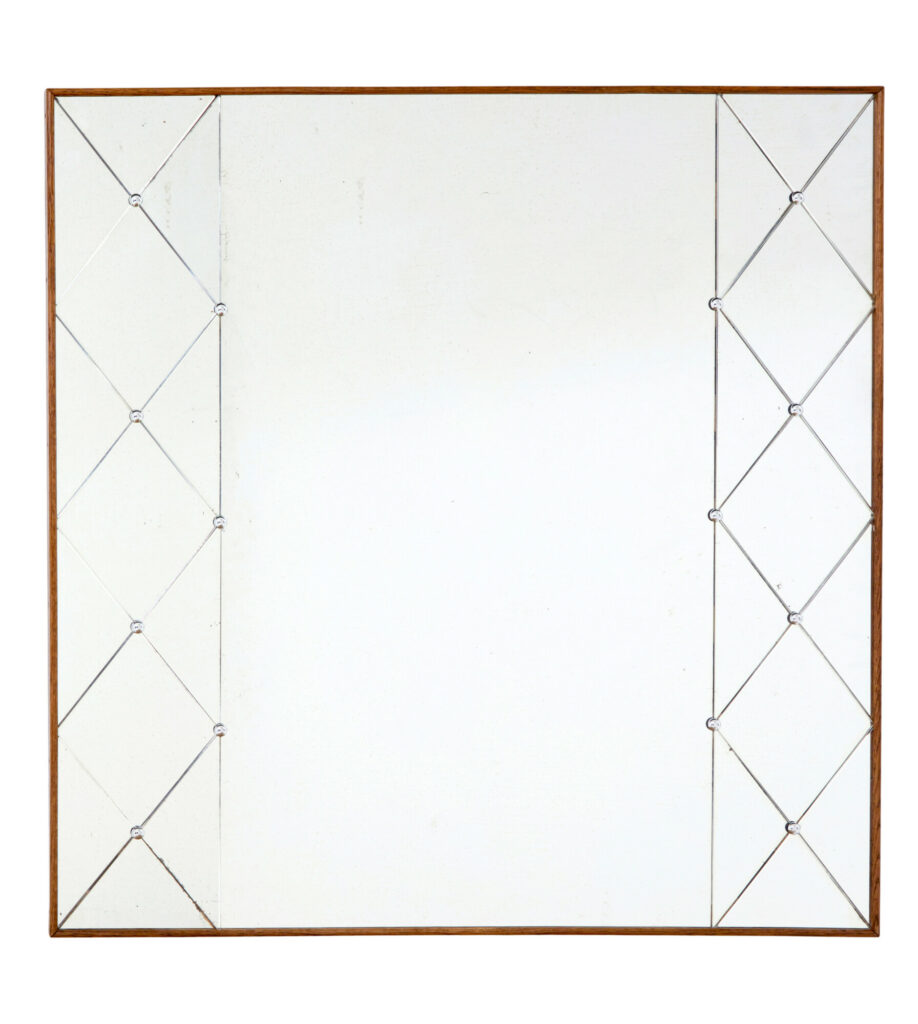 Mid Century Swedish Square Harlequin Mirror