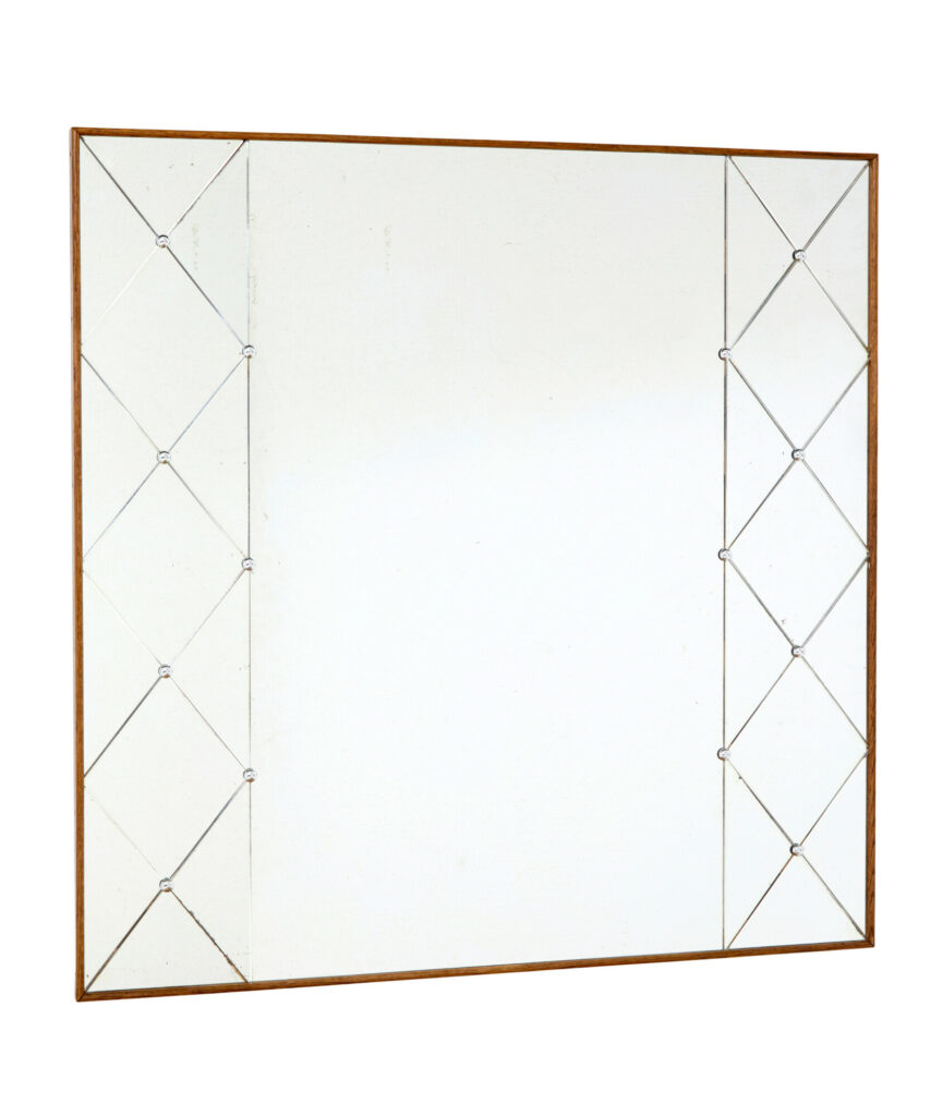 Mid Century Swedish Square Harlequin Mirror — image 4