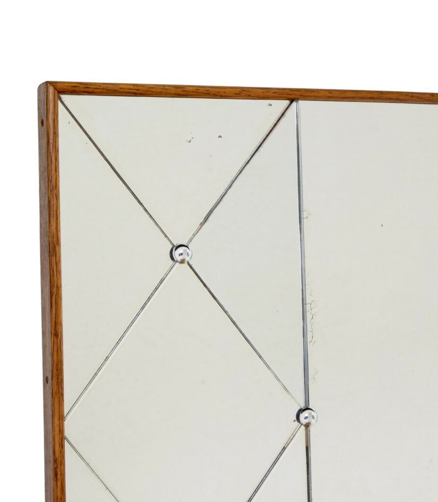 Mid Century Swedish Square Harlequin Mirror — image 3