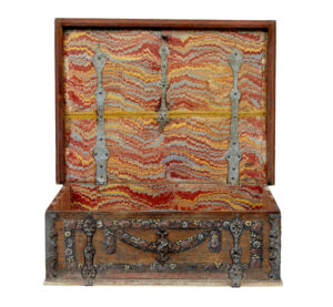 19th Century Swedish Hand Painted Oak Strong Box — thumbnail 6