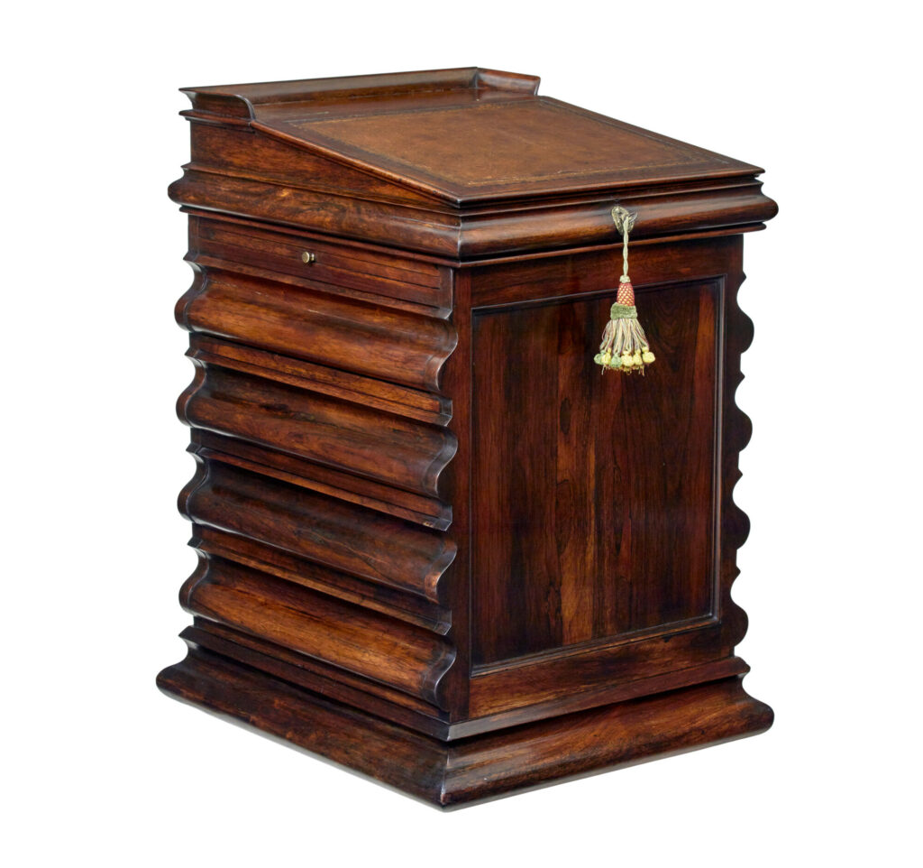 William Iv 19th Century Shaped Davenport Desk — image 3