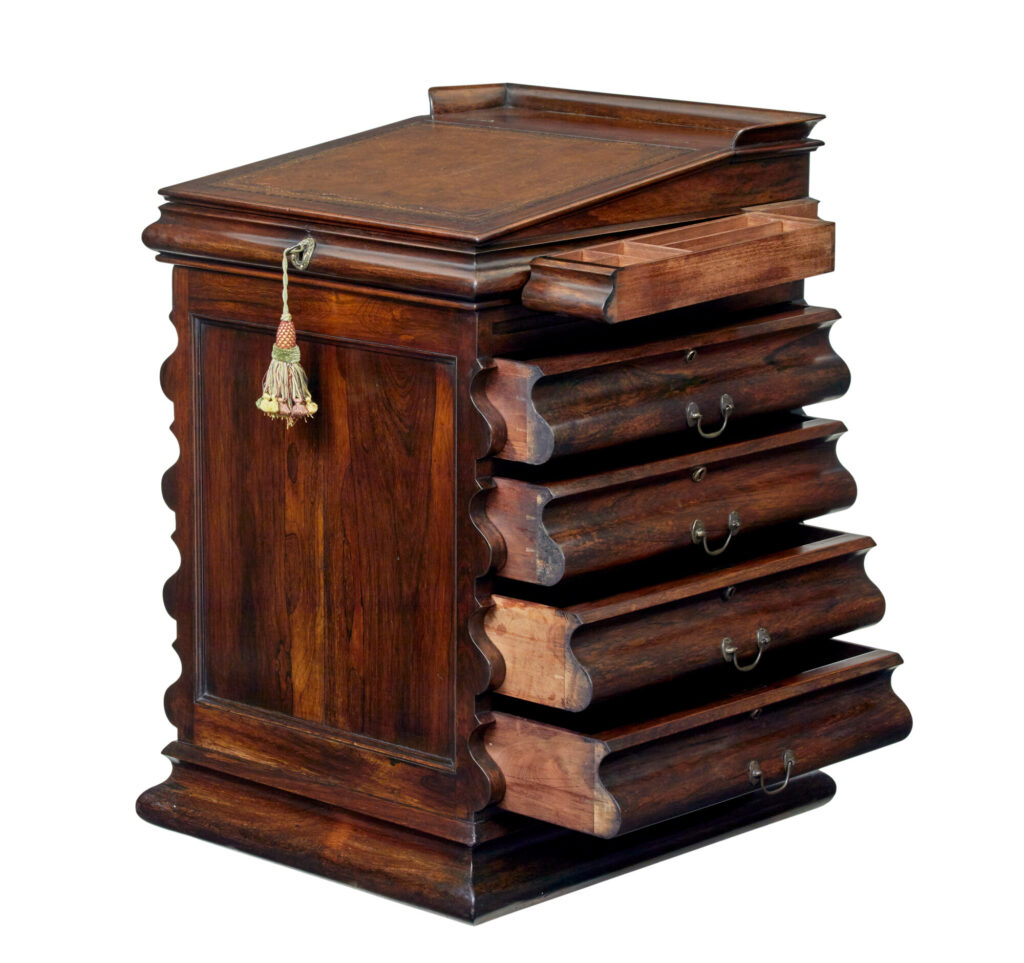 William Iv 19th Century Shaped Davenport Desk — image 15