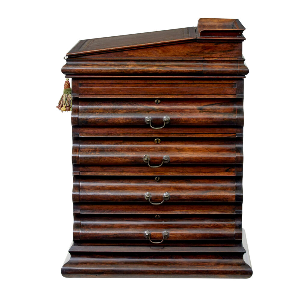 William Iv 19th Century Shaped Davenport Desk — image 13