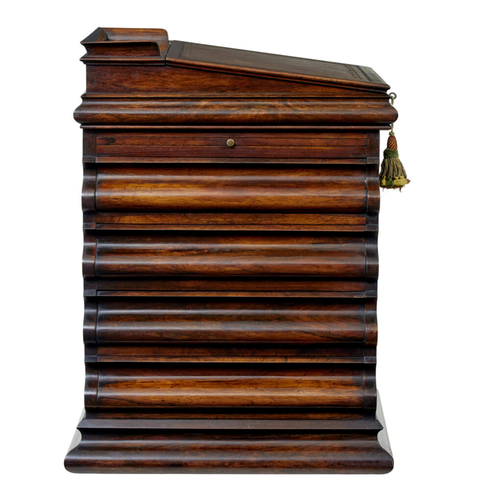 William Iv 19th Century Shaped Davenport Desk — image 12