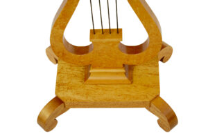 Swedish 1920’s Empire Revival Birch Lyre Form Side Table — thumbnail 3
