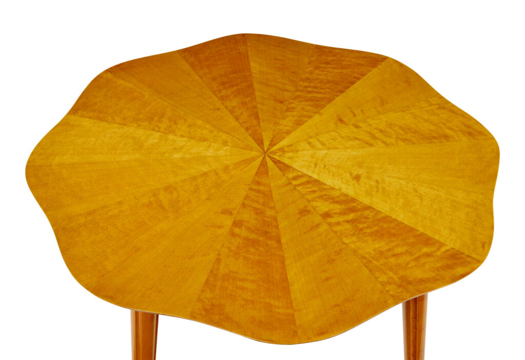 Mid Century Scandinavian Segmented Birch Coffee Table — image 4