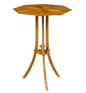 EARLY 20TH CENTURY INLAID BIRCH OCTAGONAL OCCASIONAL TABLE