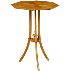 EARLY 20TH CENTURY INLAID BIRCH OCTAGONAL OCCASIONAL TABLE