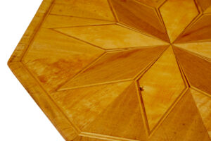 Early 20th Century Inlaid Birch Octagonal Occasional Table — thumbnail 3
