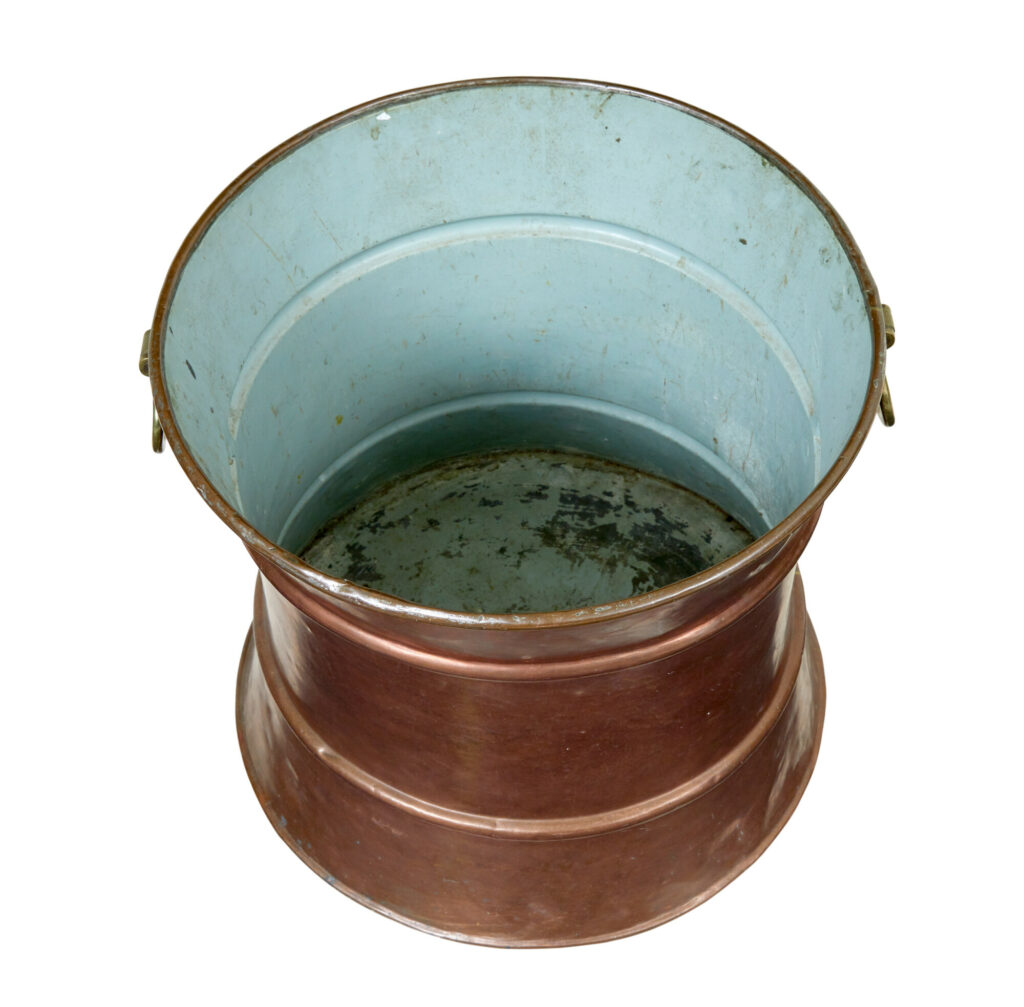 19th Century Decorative Copper and Brass Bucket — image 7