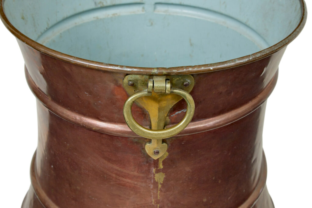 19th Century Decorative Copper and Brass Bucket — image 5