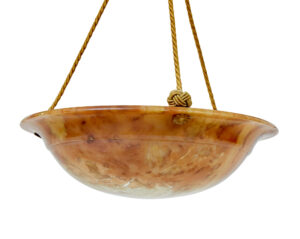 Art Deco Alabaster Hanging Pendant Light — thumbnail 7