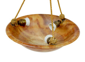 Art Deco Alabaster Hanging Pendant Light — thumbnail 6