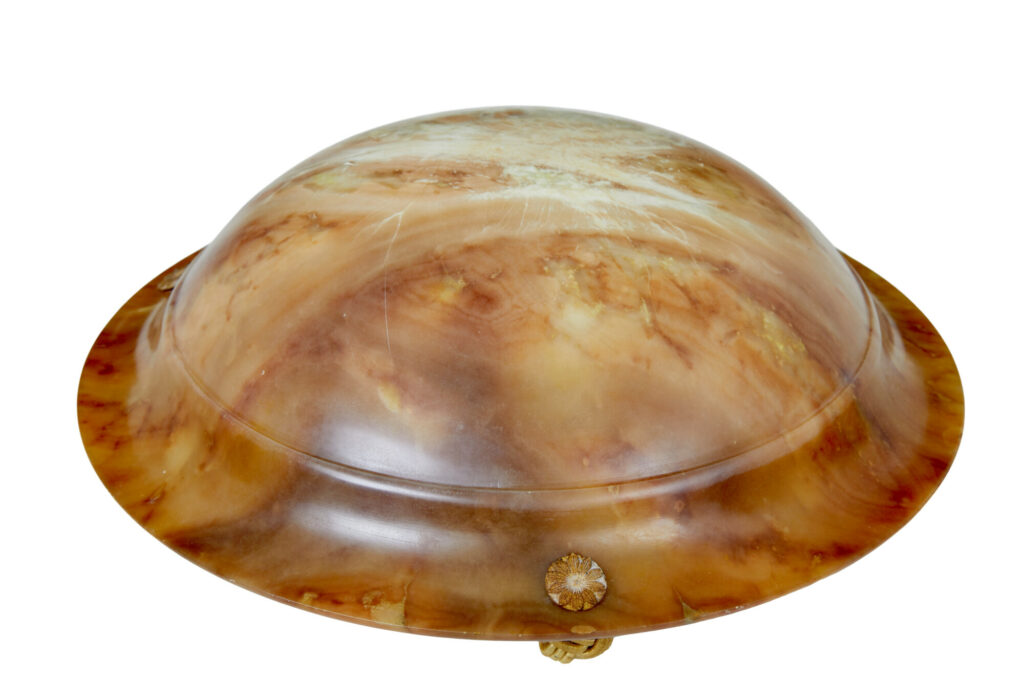 Art Deco Alabaster Hanging Pendant Light — image 4