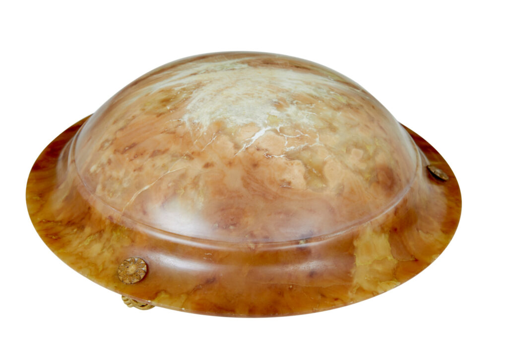 Art Deco Alabaster Hanging Pendant Light — image 2