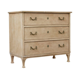 19TH CENTURY SWEDISH PAINTED PINE CHEST OF DRAWERS