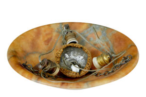 Art Deco Carved Alabaster Ceiling Light — thumbnail 8