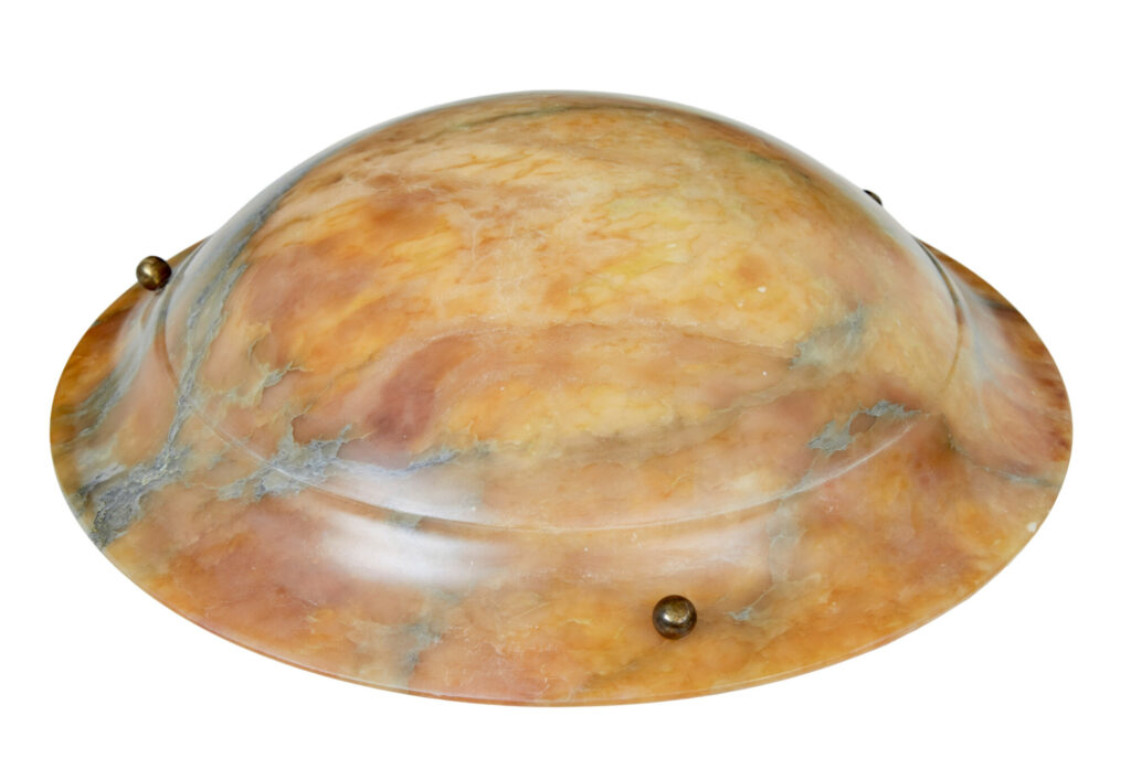 Art Deco Carved Alabaster Ceiling Light — image 5